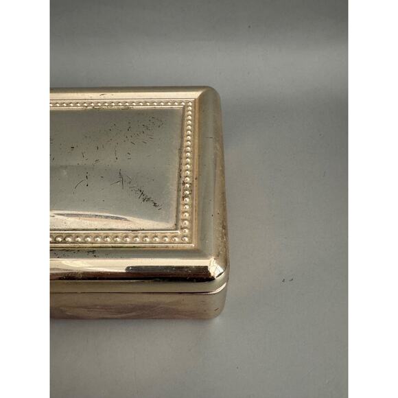 Vintage Silver Plate Heritage Mint Ltd Jewelry Box W/ Crimson Interior Trinkets - Picture 2 of 10